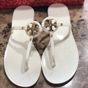 NEW White Tory Burch size 10 mini Miller sandals